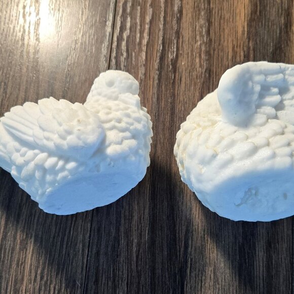 Vintage A.SANTINI (60s/70s) Set of Two Alabaster White Doves - Picture 2 of 6